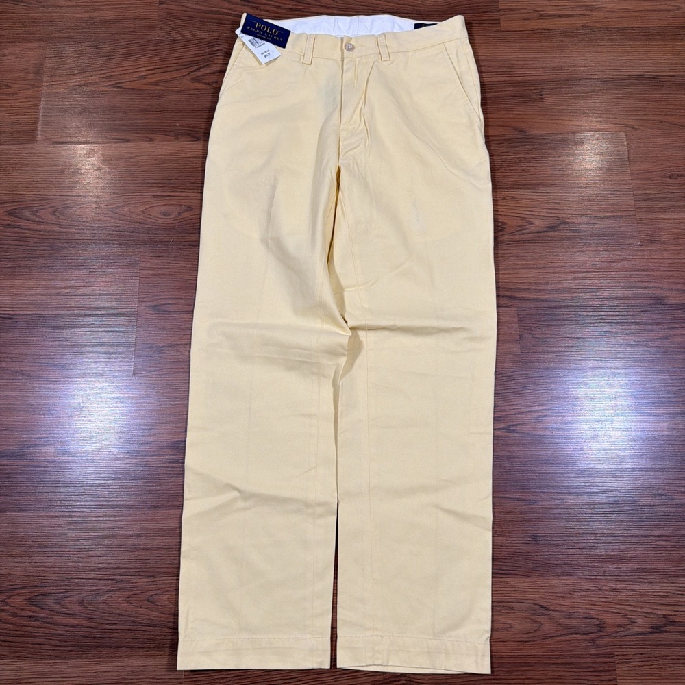 POLO Ralph Lauren Chino Pants NWT Mens 30x30 Wicket Yellow Classic Fit Cotton